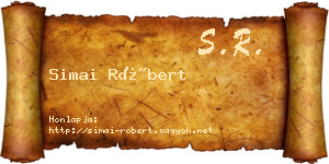 Simai Róbert névjegykártya